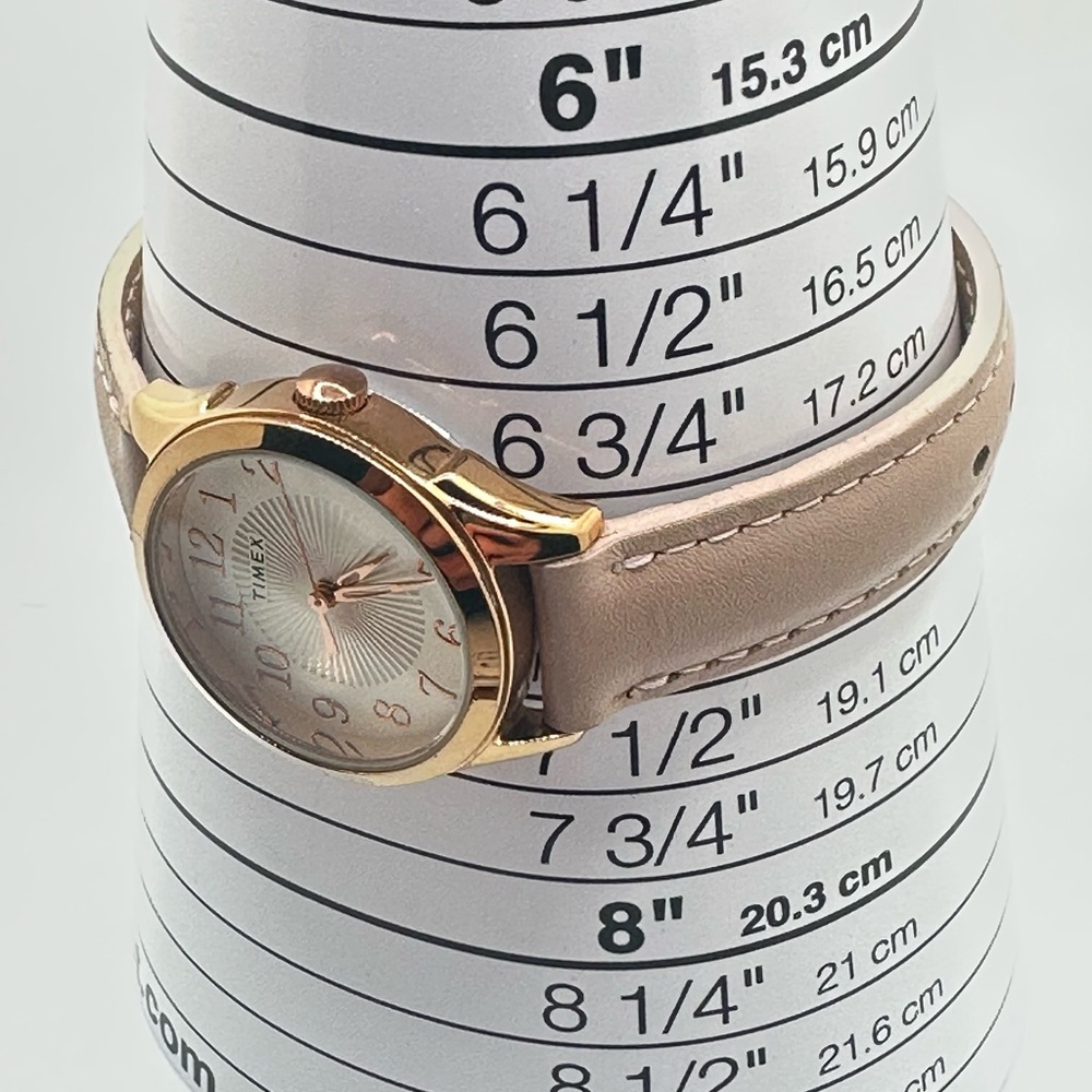 Women’s Timex Quartz Watch Gold Tone And Pink Strap - Picture 10 of 10